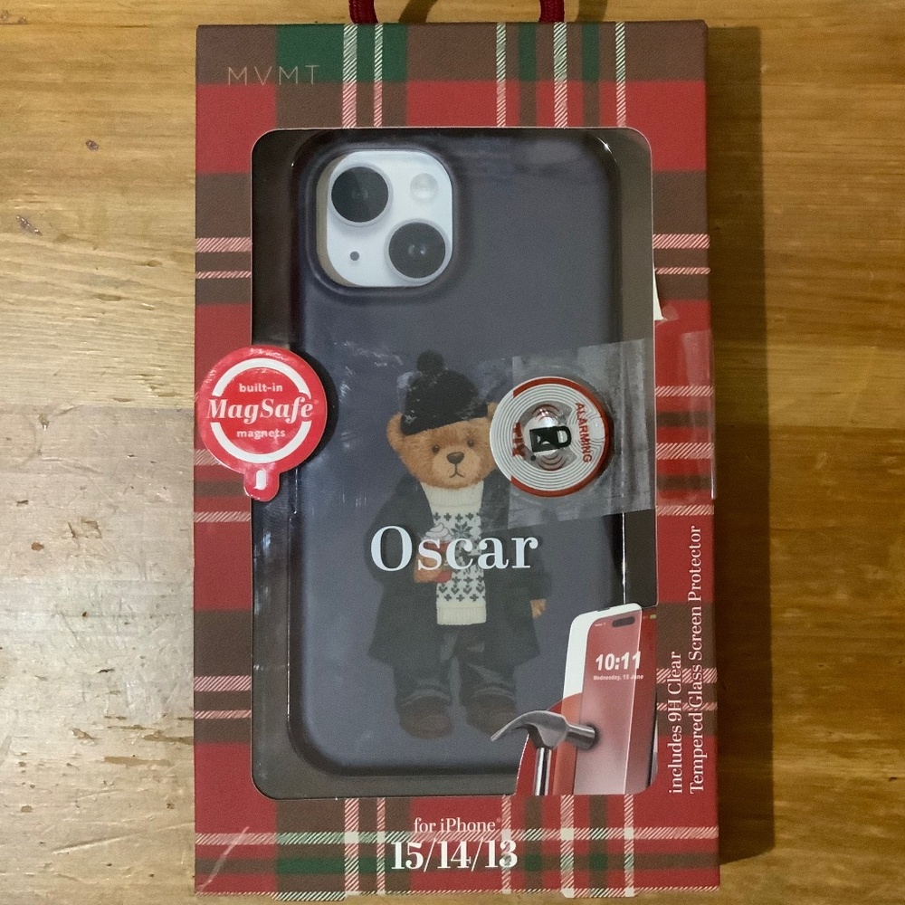 New iPhone 15/14/13 case Ralph Laruen teddy bear Oscar with screen protector MVM